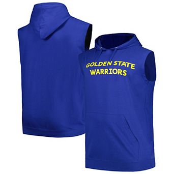 Men's Fanatics Branded Royal Golden State Warriors Big & Tall Jersey Muscle Pullover Hoodie
