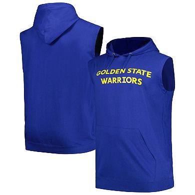 Men's Fanatics Branded Royal Golden State Warriors Big & Tall Jersey Muscle Pullover Hoodie