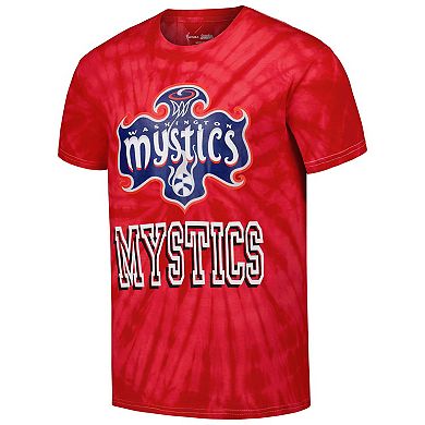 Unisex Stitches Red Washington Mystics Tie-Dye Logo T-Shirt