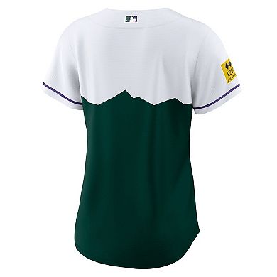 Women's Nike White/Forest Green Colorado Rockies City Connect Replica Team Jersey