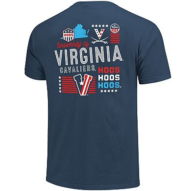 Men's Navy Virginia Cavaliers Red, White & Hoo T-Shirt