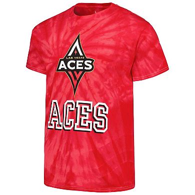 Unisex Stitches Red Las Vegas Aces Tie-Dye Logo T-Shirt