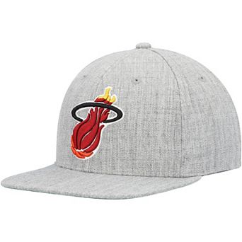 Men's Mitchell & Ness Heather Gray Miami Heat Hardwood Classics 2.0 Snapback Hat
