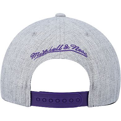 Men's Mitchell & Ness Heather Gray Toronto Raptors Hardwood Classics 2.0 Snapback Hat