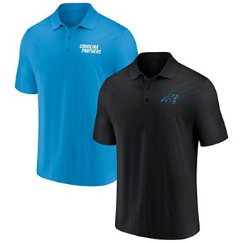 Men's Fanatics Branded Black/Blue Carolina Panthers Dueling Two-Pack Polo Set