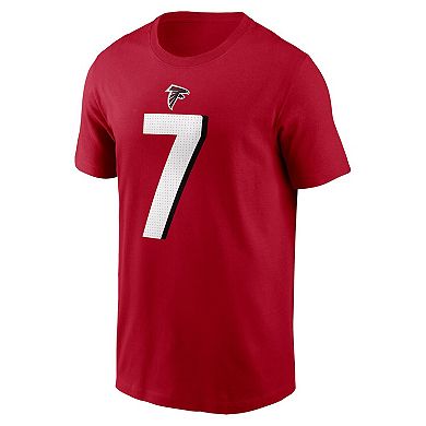 Men's Nike Bijan Robinson Red Atlanta Falcons Player Name & Number T-Shirt