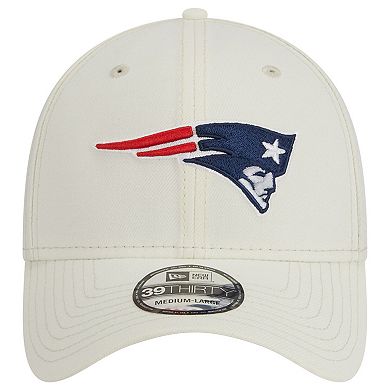 Men's New Era Cream New England Patriots Classic 39THIRTY Flex Hat