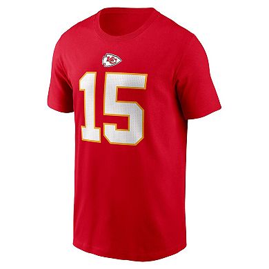 Men's Nike Patrick Mahomes Red Kansas City Chiefs Player Name & Number T-Shirt