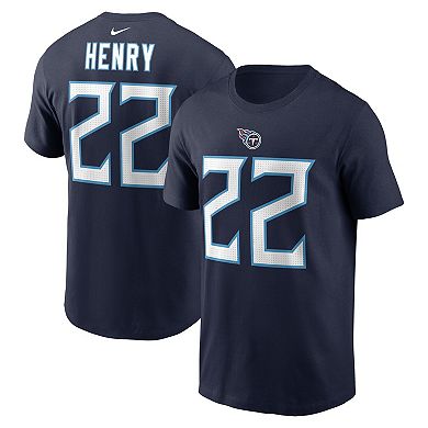 Men's Nike Derrick Henry Navy Tennessee Titans Player Name & Number T-Shirt