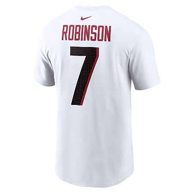 Men's Nike Bijan Robinson White Atlanta Falcons Player Name & Number T-Shirt