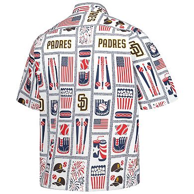 Men's Reyn Spooner White San Diego Padres Americana Button-Up Shirt
