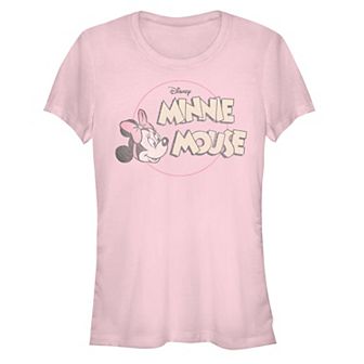 Disney's Mickey Mouse Juniors' Head Retro Logo Fitted Tee