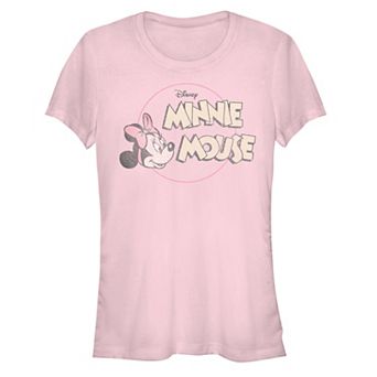 Disney's Mickey Mouse Juniors' Head Retro Logo Fitted Tee