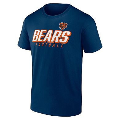 Men's Fanatics Branded Navy/Orange Chicago Bears Player Pack T-Shirt ...