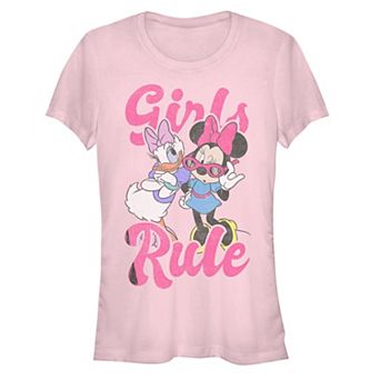 Disney's Juniors' Minnie And Daisy Girls Rule Fitted Tee