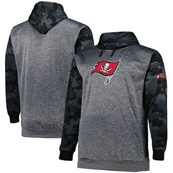 Men's Fanatics Branded Heather Charcoal Tampa Bay Buccaneers Camo Pullover Hoodie