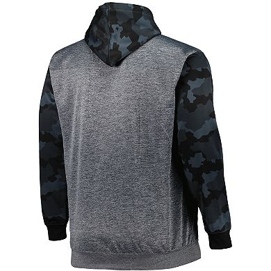 Men's Fanatics Branded Heather Charcoal Tampa Bay Buccaneers Big & Tall Camo Pullover Hoodie