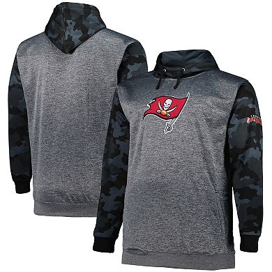 Men's Fanatics Branded Heather Charcoal Tampa Bay Buccaneers Big & Tall Camo Pullover Hoodie