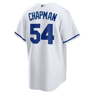 Men s Nike Aroldis Chapman White Kansas City Royals Home Replica Player Jersey