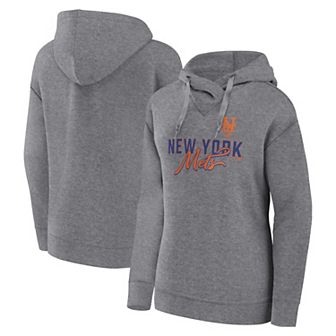 Women's Profile Heather Gray New York Mets Plus Size Pullover Hoodie