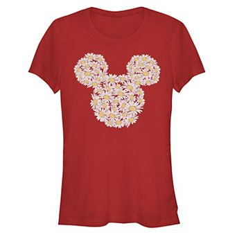 Disney's Mickey Mouse Juniors' Daisies Filled Head Fitted Tee