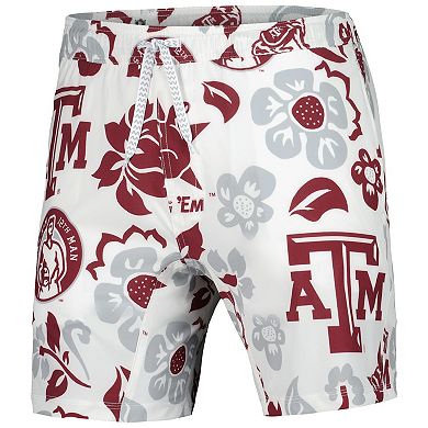 Men's Wes & Willy  White Texas A&M Aggies Vault Tech Swimming Trunks