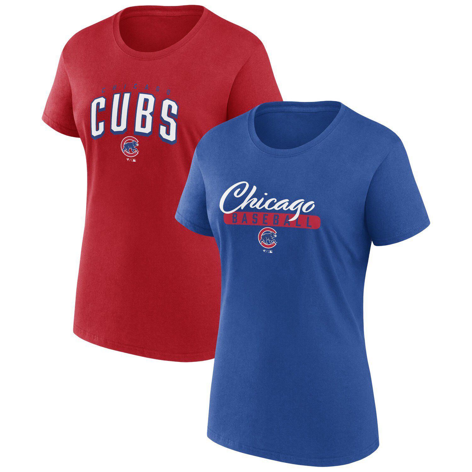 Chicago Cubs Fanatics Branded Women's Victory Script V-Neck Long Sleeve  T-Shirt - Royal