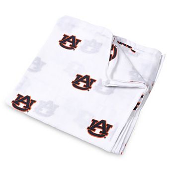 Infant Three Little Anchors White Auburn Tigers 47'' x 47'' Muslin Swaddle Blanket