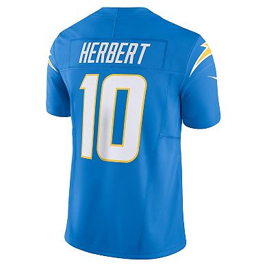 Men's Nike Justin Herbert Powder Blue Los Angeles Chargers Vapor F.U.S.E. Limited  Jersey