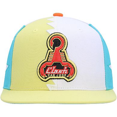 Men's Mitchell & Ness White San Jose Earthquakes Jersey Hook Snapback Hat