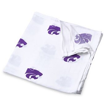 Infant White Kansas State Wildcats 47'' x 47'' Muslin Swaddle Blanket
