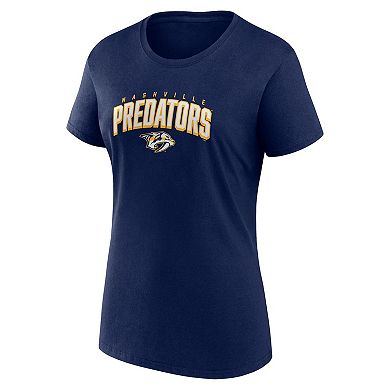 Women's Fanatics Branded Gold/Navy Nashville Predators Two-Pack Fan T-shirt Set