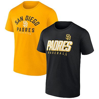 Men's Fanatics Branded Black/Gold San Diego Padres Player Pack T-Shirt Combo Set