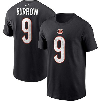 Men's Nike Joe Burrow Black Cincinnati Bengals Player Name & Number T-Shirt