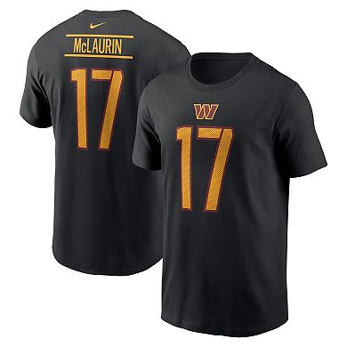 Men's Nike Terry McLaurin Black Washington Commanders Player Name & Number T-Shirt