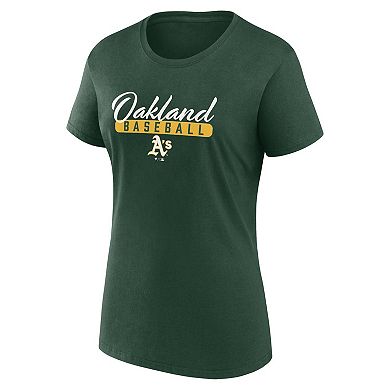 Women's Fanatics Branded Green/Gold Oakland Athletics Fan T-Shirt Combo Set