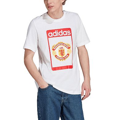 Men's adidas Originals  White Manchester United Club T-Shirt