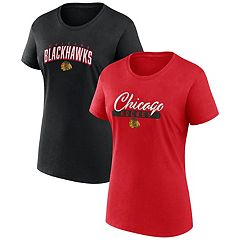 Women's Fanatics Branded Oatmeal Chicago Blackhawks Go for It Notch Neck Waffle Knit Long Sleeve T-Shirt