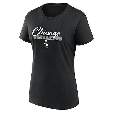 Women's Fanatics Branded Black/Gray Chicago White Sox Fan T-Shirt Combo Set