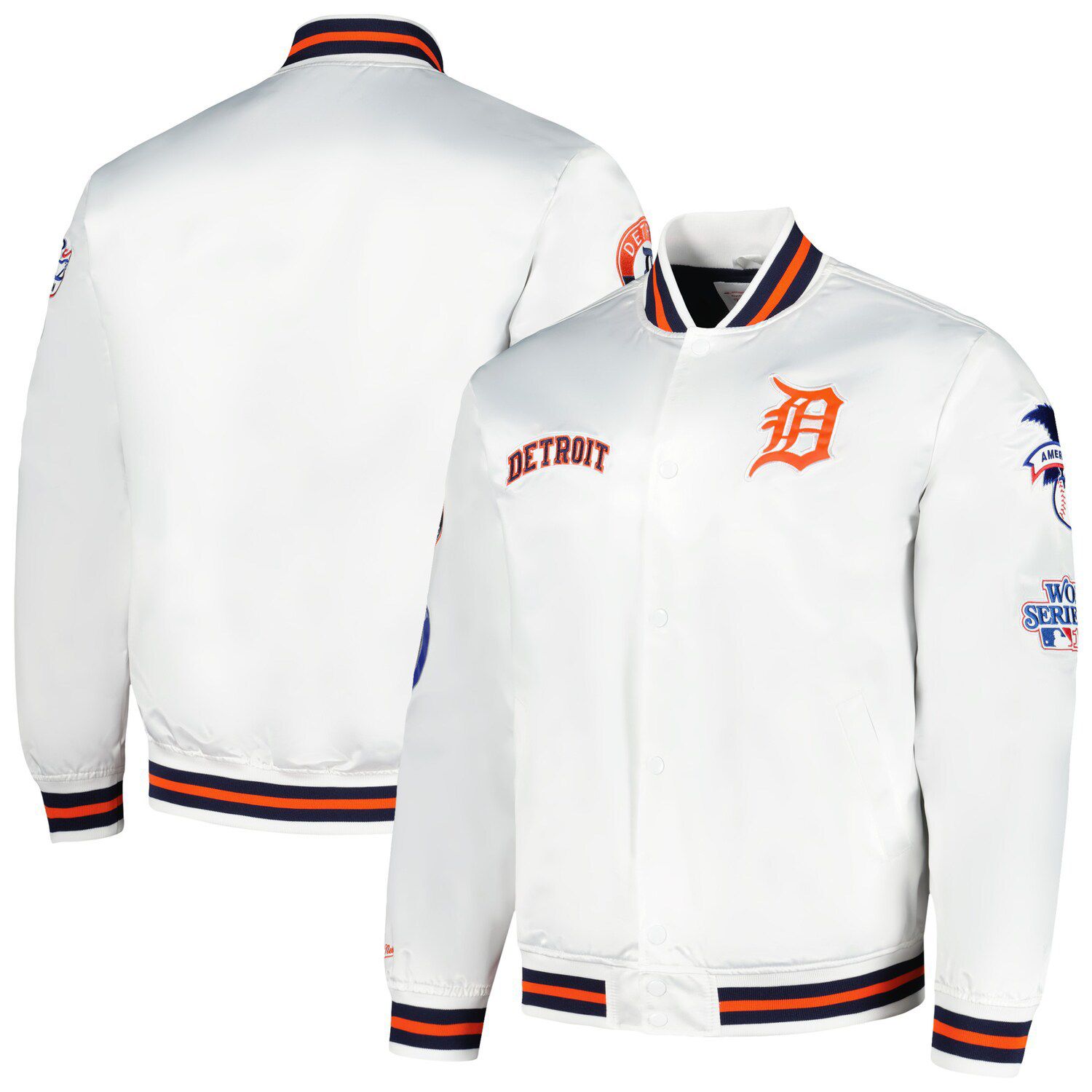 Starter Satin Orange/Navy Blue Detroit Tigers The Legend Jacket