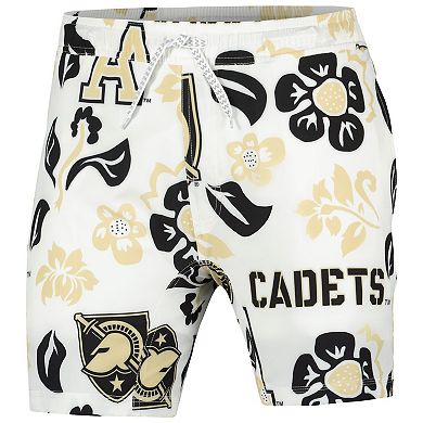Men's Wes & Willy White Army Black Knights Vault Tech Swimming Trunks