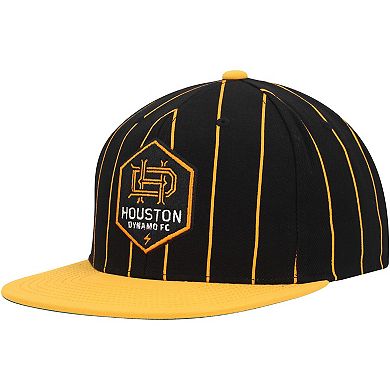 Men's Mitchell & Ness Black Houston Dynamo FC Team Pin Snapback Hat