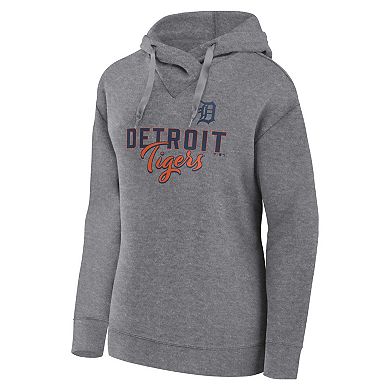 Women's Profile Heather Gray Detroit Tigers Plus Size Pullover Hoodie