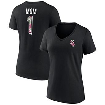 Women's Black Chicago White Sox Mother's Day Plus Size Best Mom EverÂ V-Neck T-Shirt