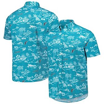 Men's Reyn Spooner Teal Miami Marlins Kekai Button-Up Shirt