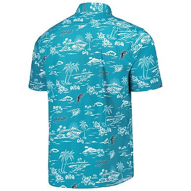Men's Reyn Spooner Teal Miami Marlins Kekai Button-Up Shirt