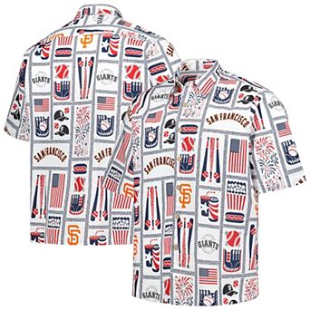 Men's Reyn Spooner White San Francisco Giants Americana Button-Up Shirt
