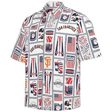 Men's Reyn Spooner White San Francisco Giants Americana Button-Up Shirt