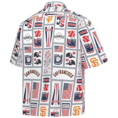 Men's Reyn Spooner White San Francisco Giants Americana Button-Up Shirt