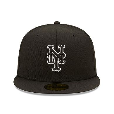 Men's New Era New York Mets Black on Black Dub 59FIFTY Fitted Hat